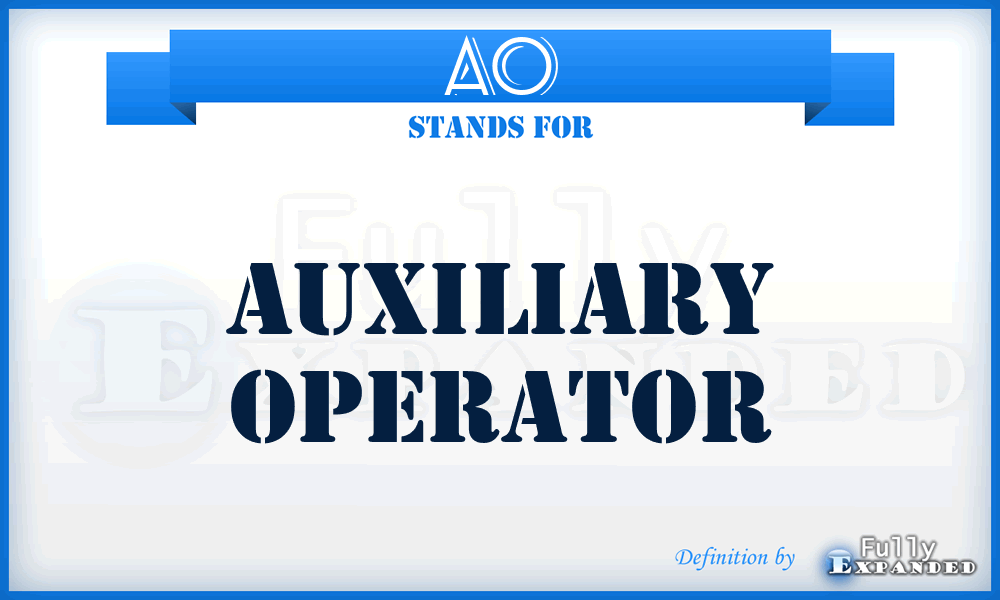 AO - Auxiliary Operator