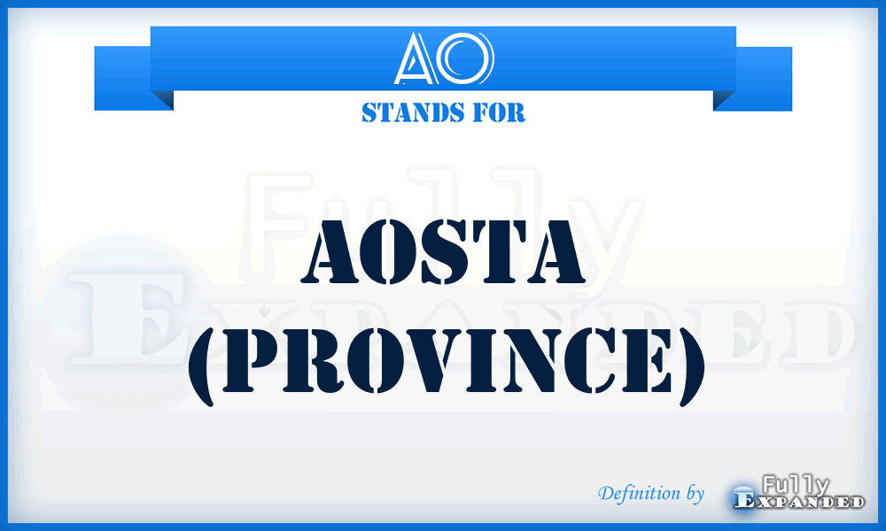 AO - Aosta (Province)