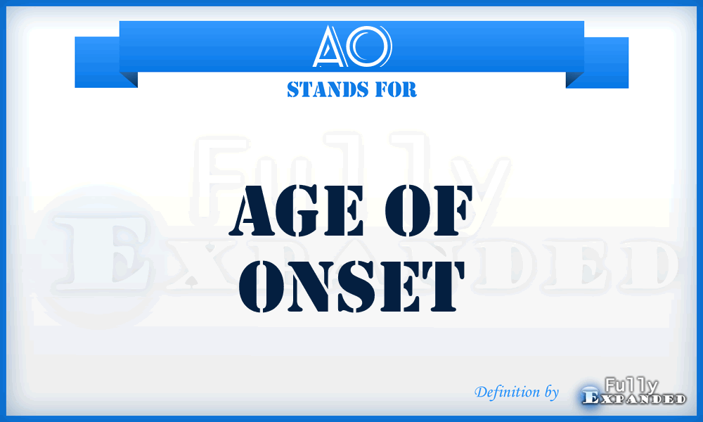AO - age of onset