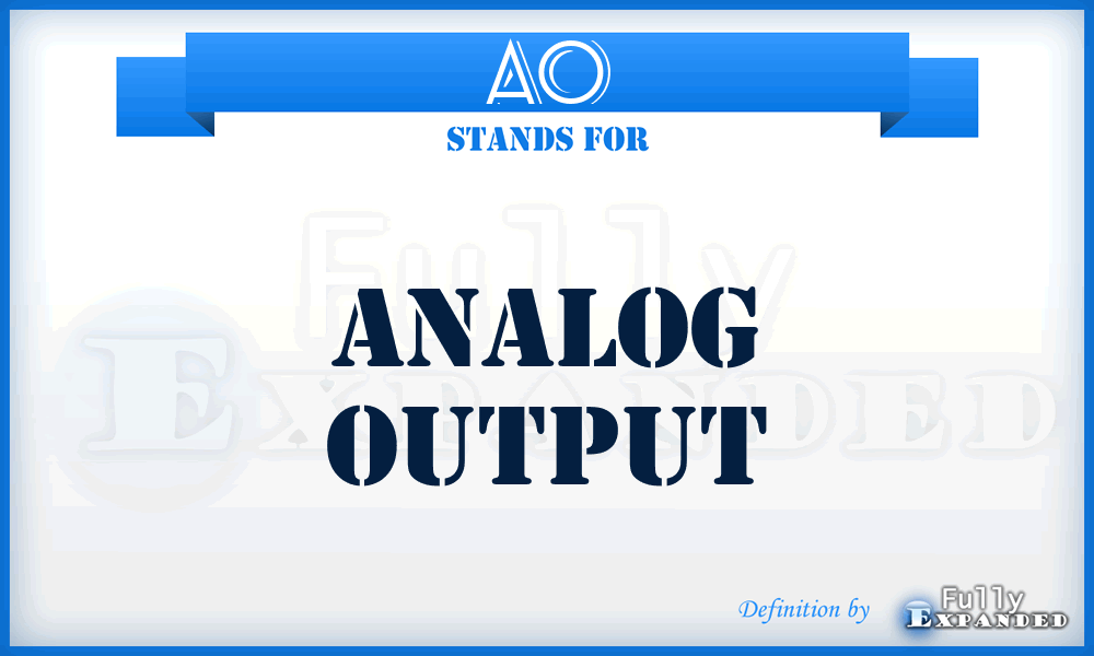 AO - analog output