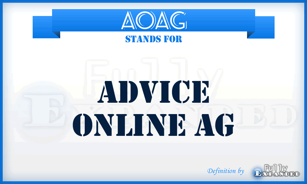 AOAG - Advice Online AG