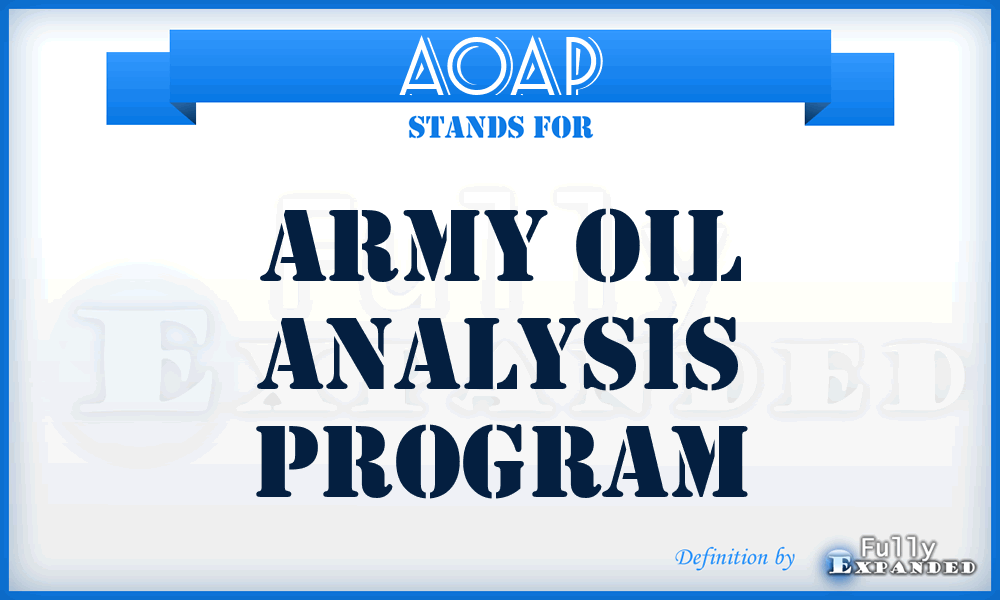 AOAP - Army Oil Analysis Program