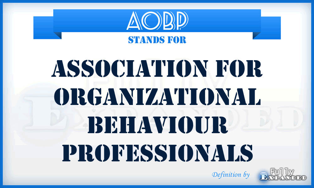 AOBP - Association for Organizational Behaviour Professionals