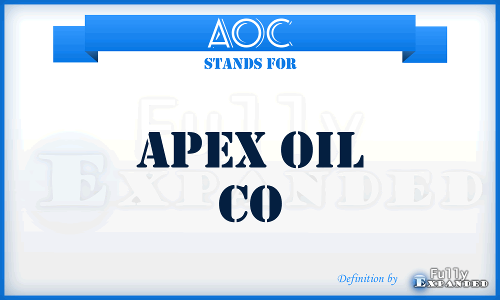 AOC - Apex Oil Co