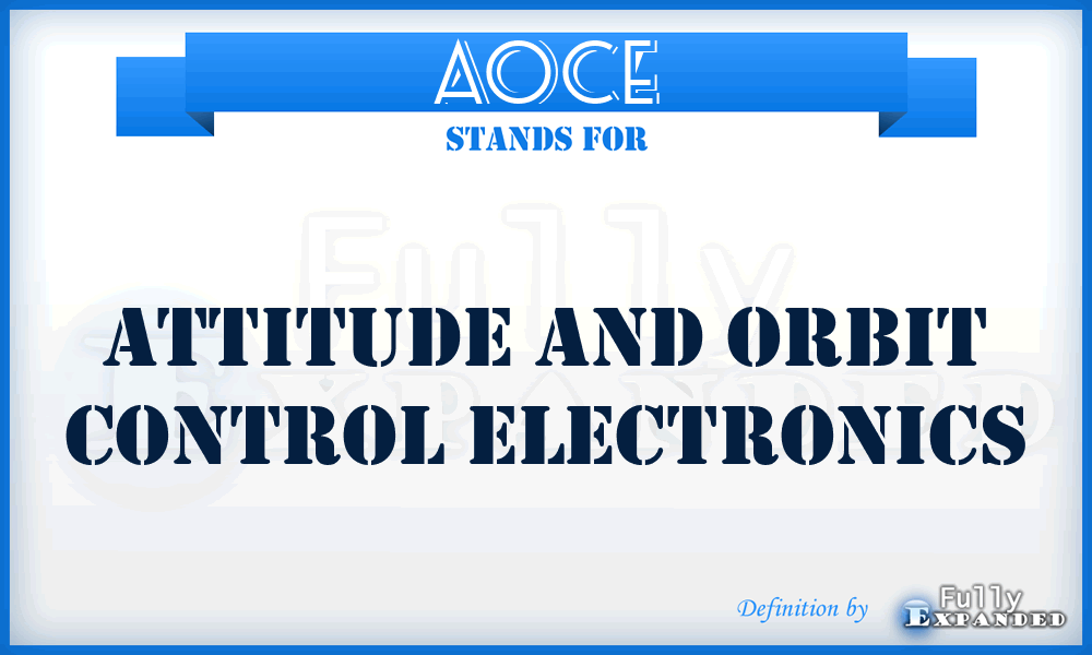 AOCE - Attitude and Orbit Control Electronics