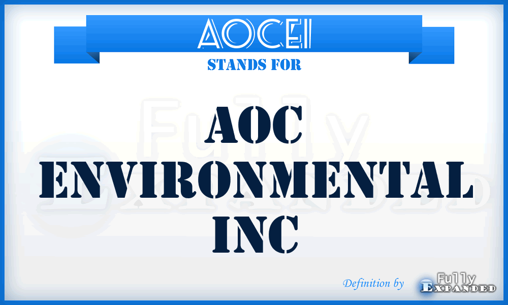 AOCEI - AOC Environmental Inc