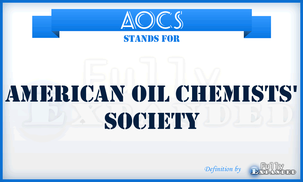 AOCS - American Oil Chemists' Society
