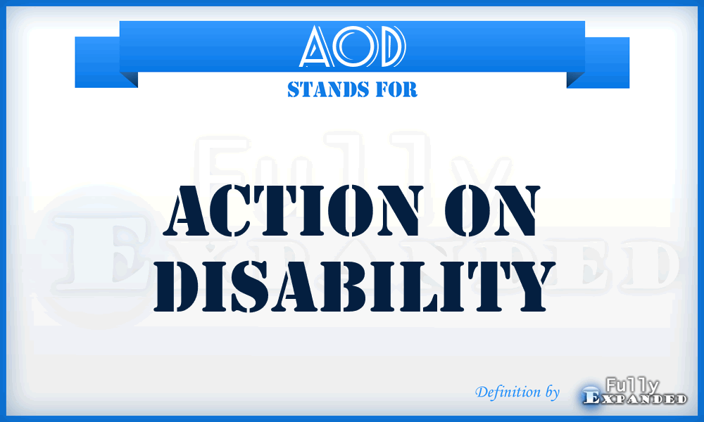 AOD - Action On Disability