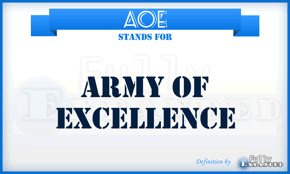 AOE - Army of Excellence