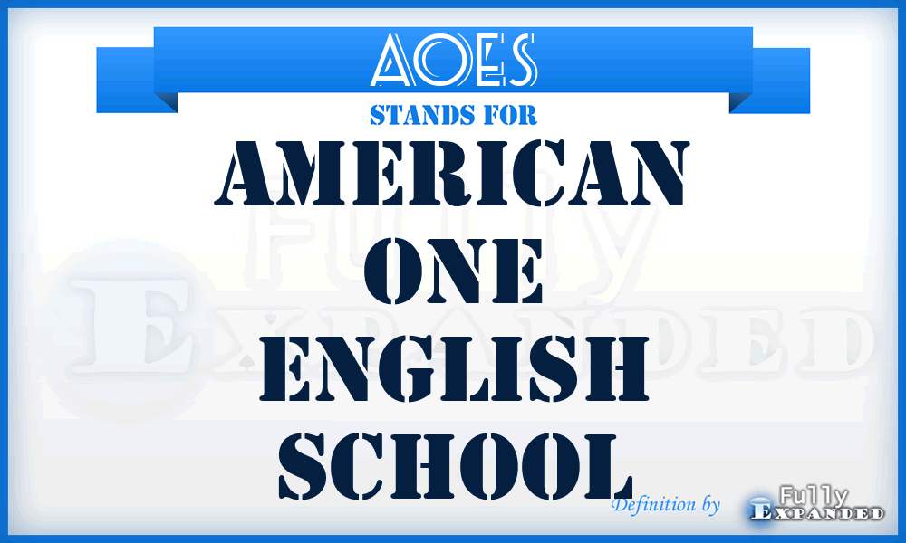 AOES - American One English School