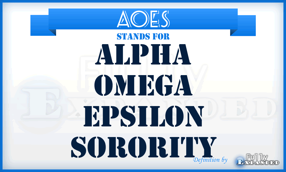 AOES - Alpha Omega Epsilon Sorority