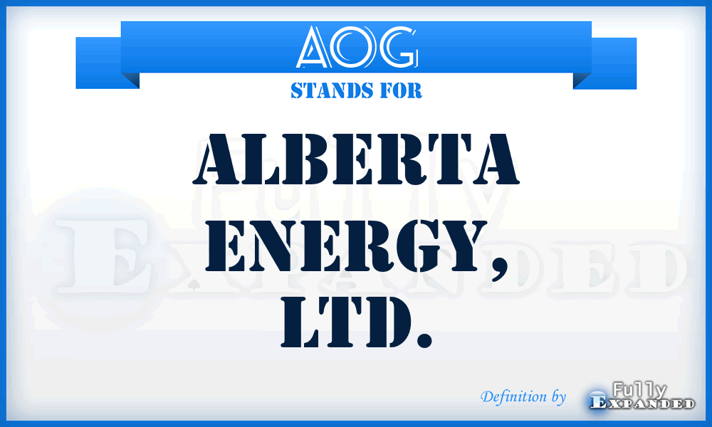 AOG - Alberta Energy, LTD.