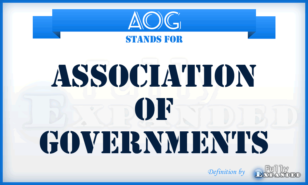 AOG - Association Of Governments