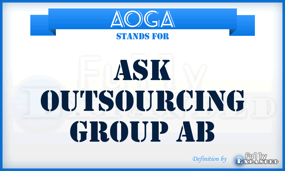 AOGA - Ask Outsourcing Group Ab