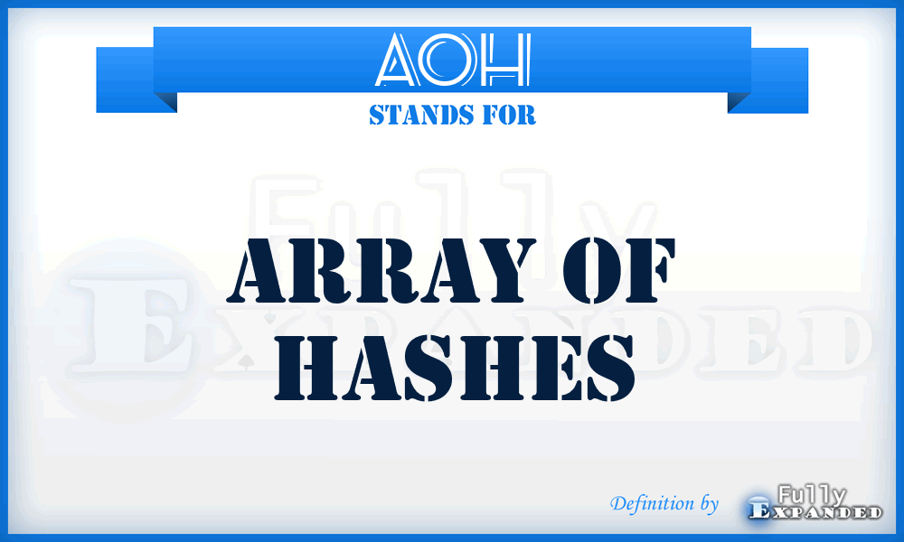 AOH - Array of Hashes