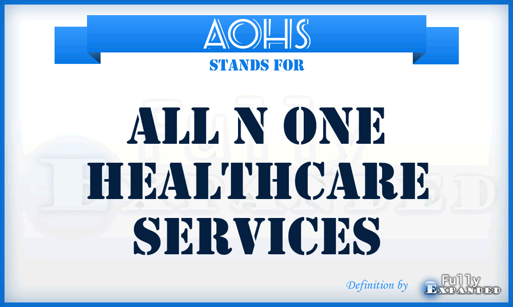 AOHS - All n One Healthcare Services