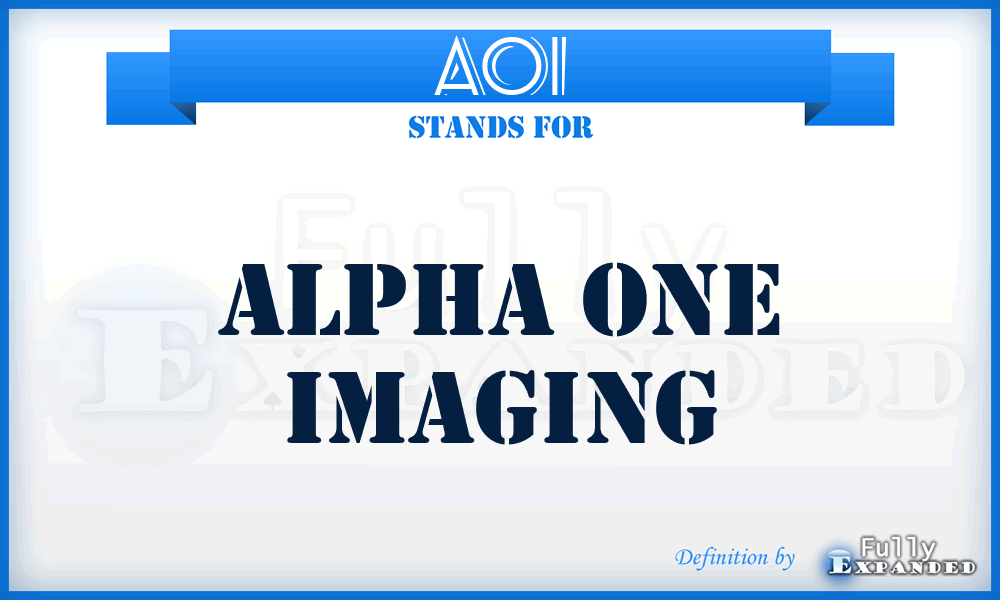 AOI - Alpha One Imaging