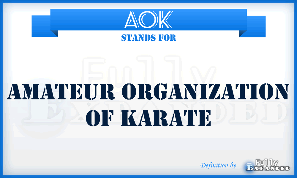AOK - Amateur Organization of Karate