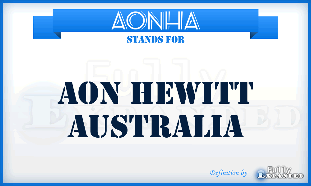 AONHA - AON Hewitt Australia