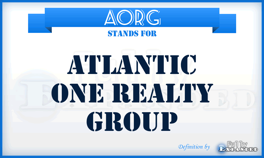 AORG - Atlantic One Realty Group