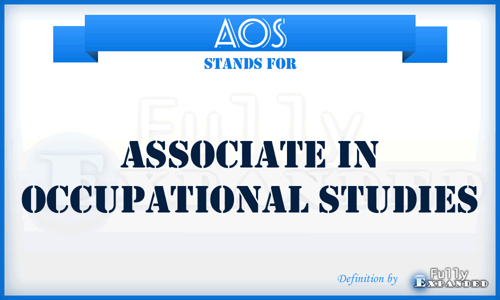 AOS - Associate in Occupational Studies