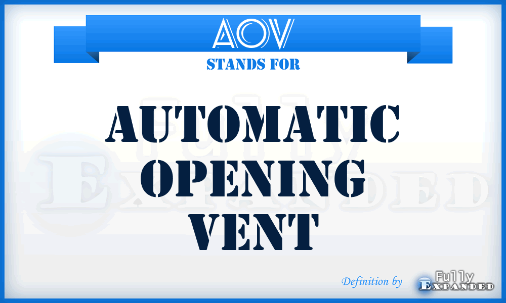 AOV - Automatic Opening Vent