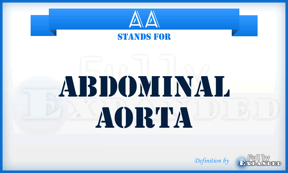 AA - Abdominal Aorta