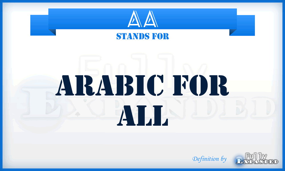 AA - Arabic for All