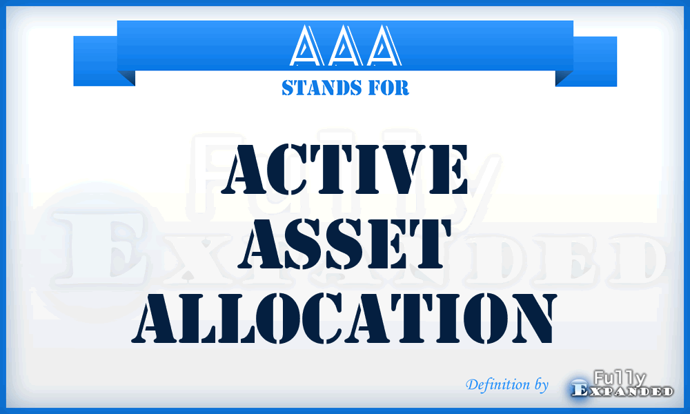 AAA - Active Asset Allocation