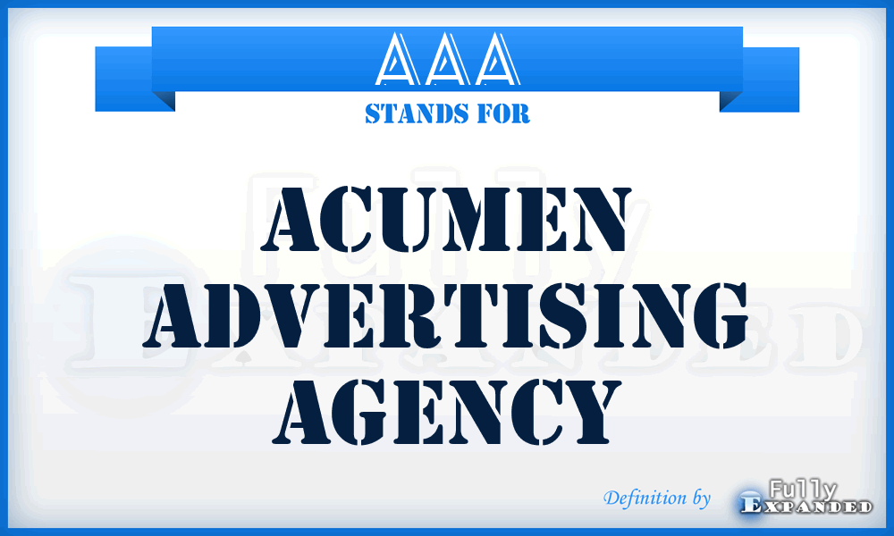 AAA - Acumen Advertising Agency