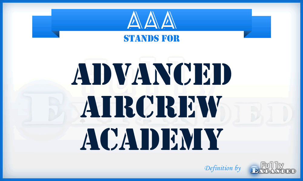 AAA - Advanced Aircrew Academy