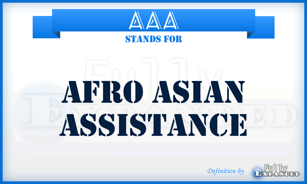 AAA - Afro Asian Assistance
