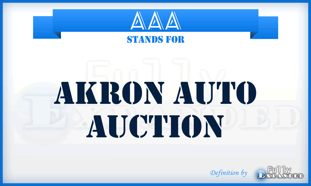 AAA - Akron Auto Auction