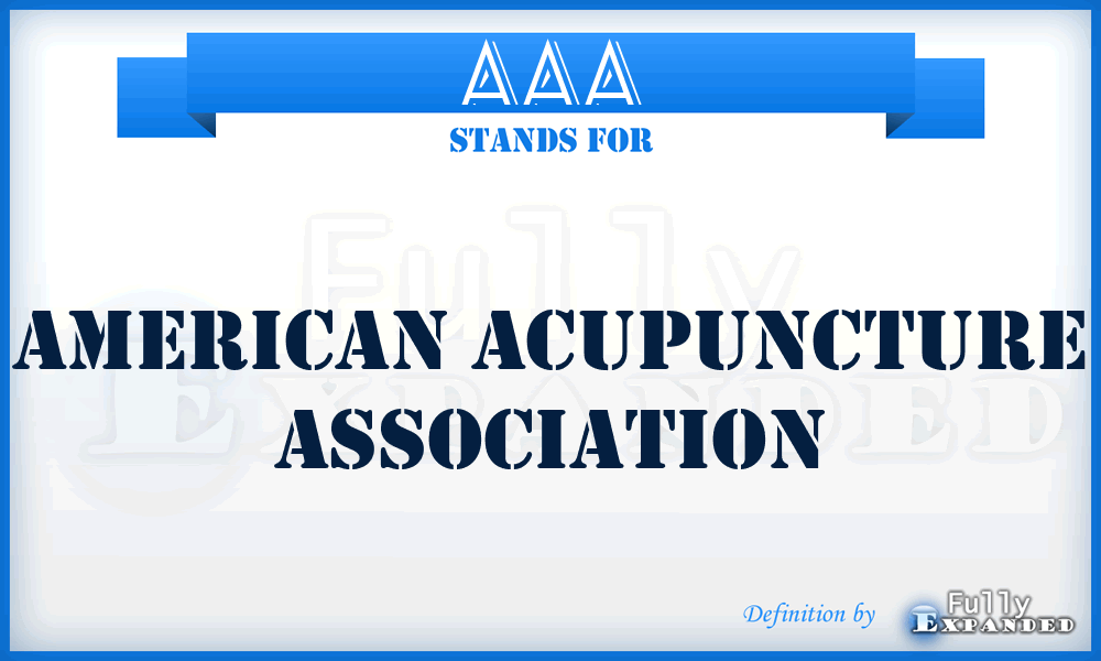 AAA - American Acupuncture Association