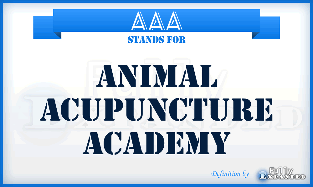 AAA - Animal Acupuncture Academy