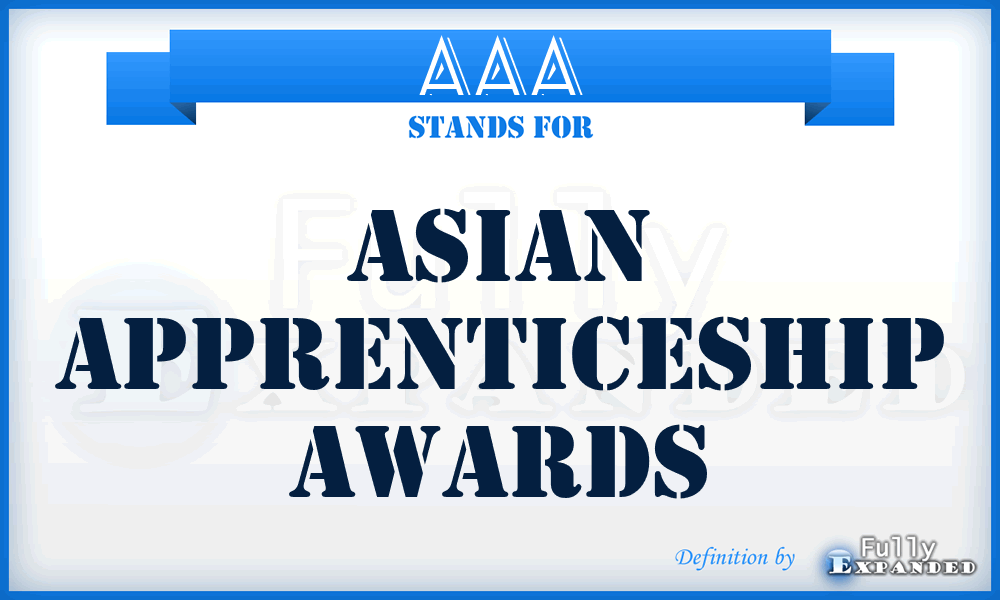 AAA - Asian Apprenticeship Awards