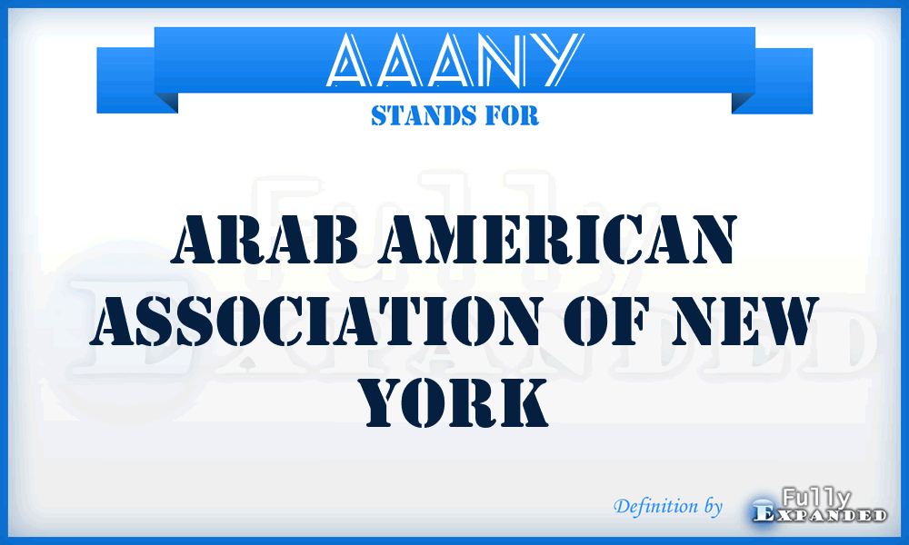 AAANY - Arab American Association of New York