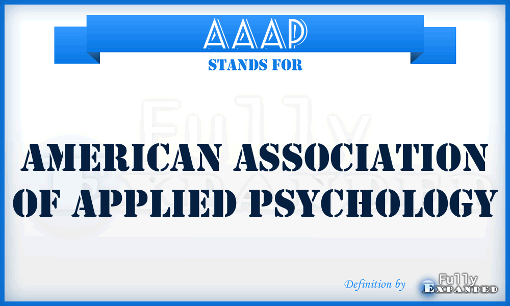 AAAP - American Association of Applied Psychology