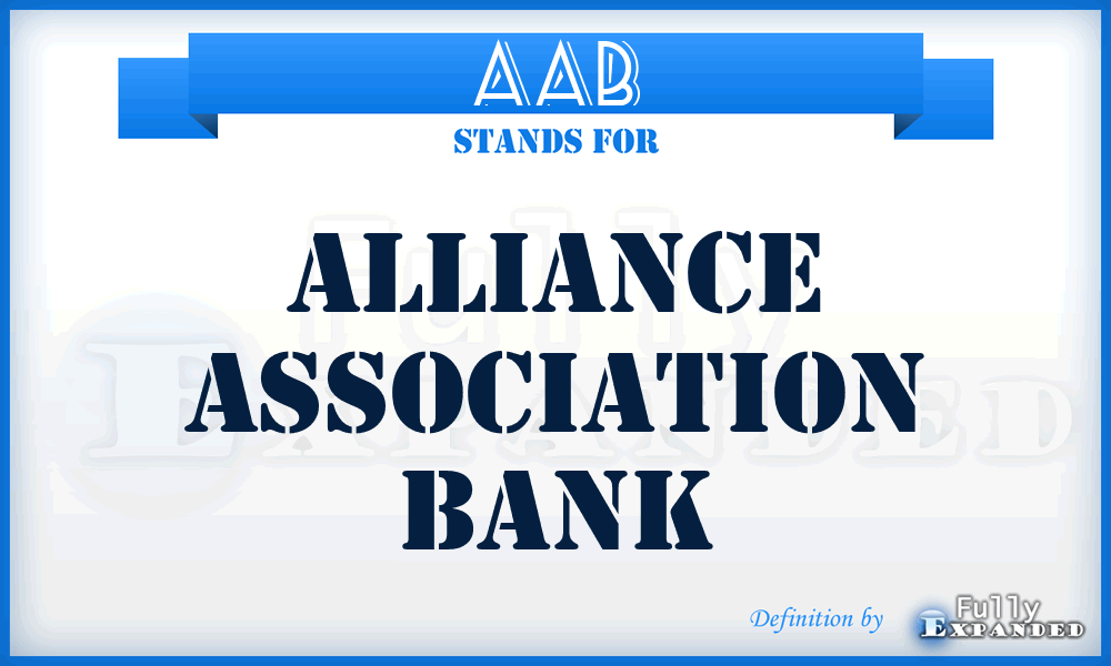 AAB - Alliance Association Bank