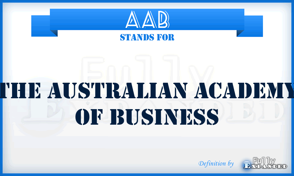 AAB - The Australian Academy of Business