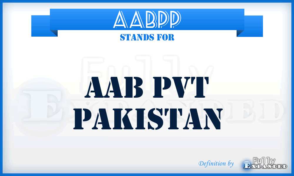 AABPP - AAB Pvt Pakistan