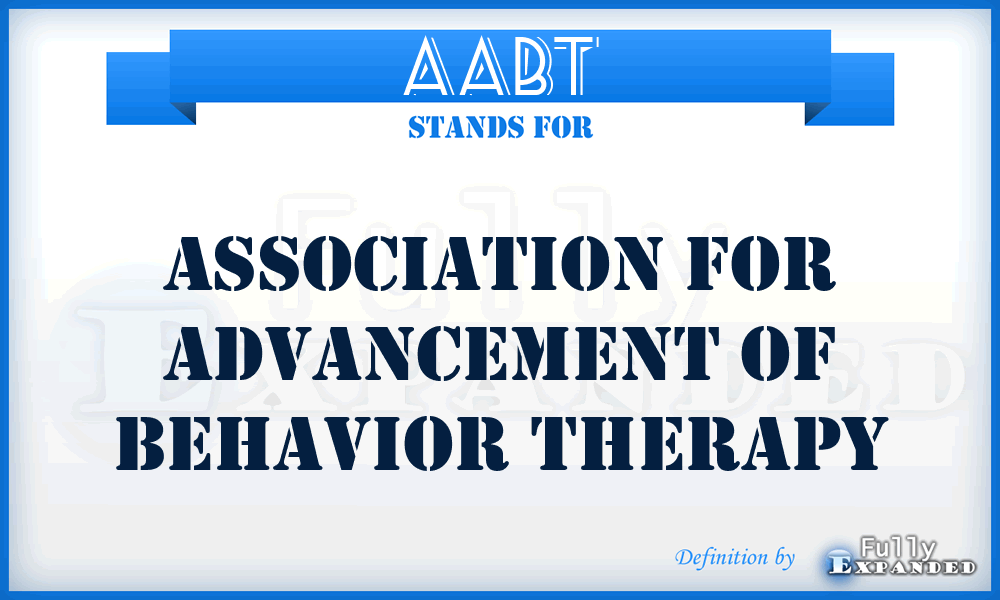 AABT - Association for Advancement of Behavior Therapy