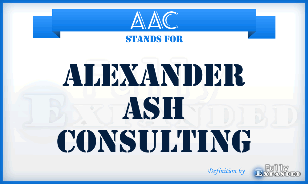 AAC - Alexander Ash Consulting