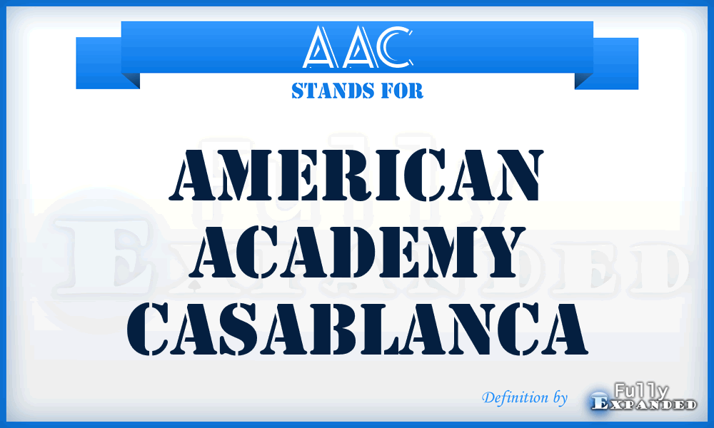 AAC - American Academy Casablanca