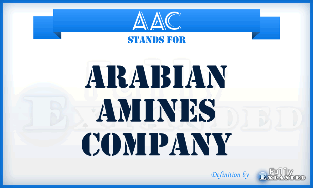 AAC - Arabian Amines Company