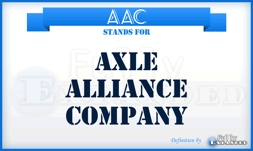 AAC - Axle Alliance Company