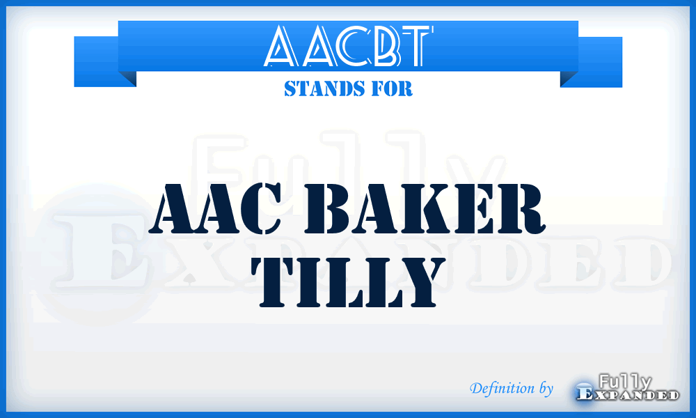 AACBT - AAC Baker Tilly