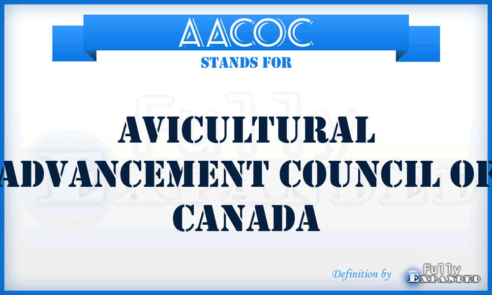 AACOC - Avicultural Advancement Council of Canada