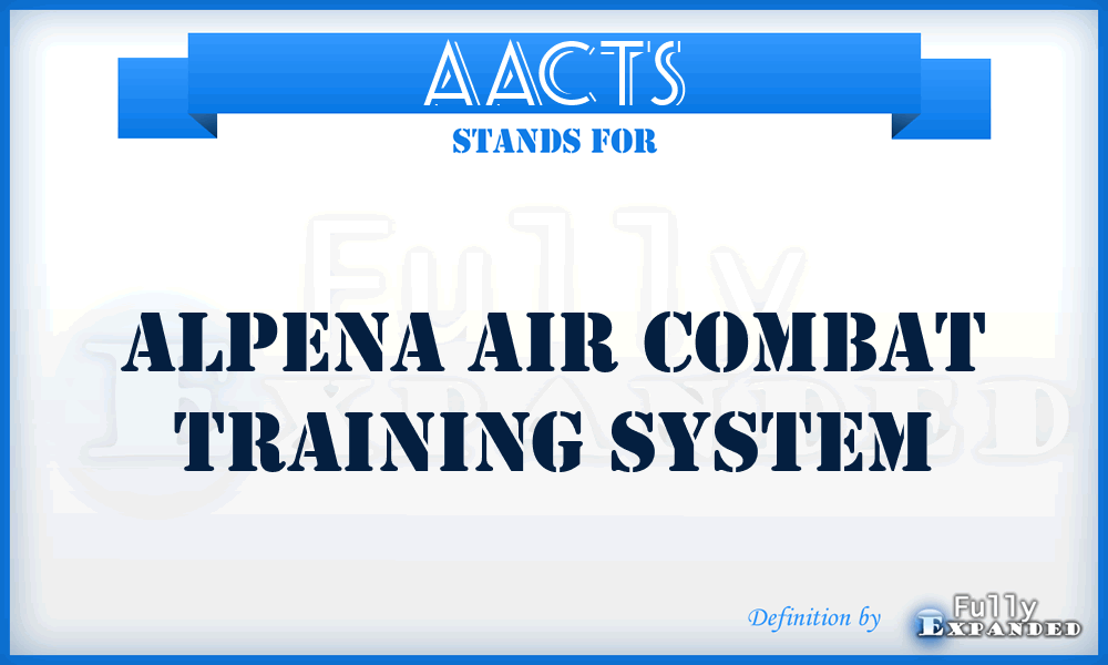 AACTS - Alpena Air Combat Training System