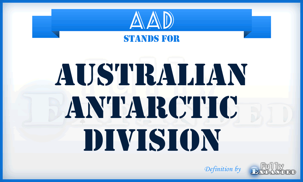 AAD - Australian Antarctic Division